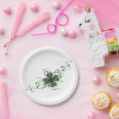 Assiettes En Carton Élégante plaque Shamrock en papier (Fête)