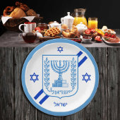 Assiettes En Carton Élégante Plaques Israël & Drapeau Israël / Parti