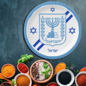 Assiettes En Carton Élégante Plaques Israël & Drapeau Israël / Parti