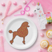 Assiettes En Carton Élégante Soirée Silhouette Standard Poodle Party (Fête)