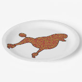 Assiettes En Carton Élégante Soirée Silhouette Standard Poodle Party (Angle)