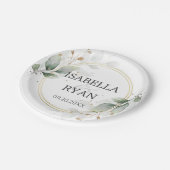 Assiettes En Carton ÉLÉGANTE verdure Feuille Gold Mariage Plaque papie (Angle)