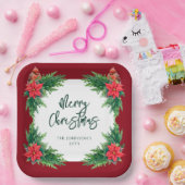 Assiettes En Carton Élégante verdure hivernale (Fête)