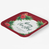 Assiettes En Carton Élégante verdure hivernale (Angulaire)