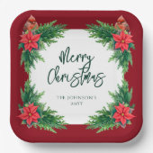 Assiettes En Carton Élégante verdure hivernale (Recto)