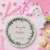 Assiettes En Carton Elégante verdure Mariage personnalisé (Fête)