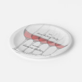 Assiettes En Carton Élégantes Grandes Lunettes de Vin Rouge (Angle)