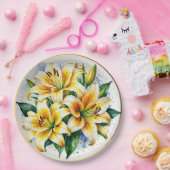 Assiettes En Carton Élégantes nappes d'aquarelle (Fête)