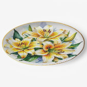 Assiettes En Carton Élégantes nappes d'aquarelle (Angle)