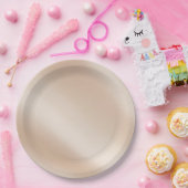 Assiettes En Carton Élégantes Plaques de papier Floral Mariage or (Fête)