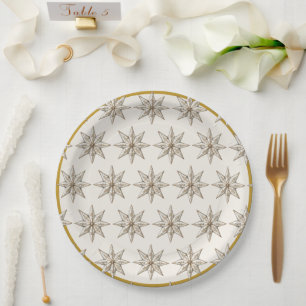 Assiettes En Carton Élégantes Plaques en papier de Noël Dîners rusti