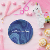 Assiettes En Carton Élégantes Plaques en papier de plaque d'Agate en m (Fête)