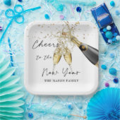 Assiettes En Carton Élégantes Plaques papier pour le Nouvel An Or (Fête)