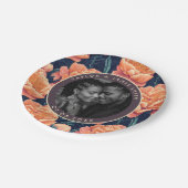 Assiettes En Carton Élégantes Plaques Peonies Pour Partie D'Engagement (Angle)