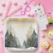 Assiettes En Carton Élégants arbres de vacances (Fête)