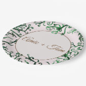 Assiettes En Carton Éléments botaniques, Plaques de papier Mariage sur (Angle)