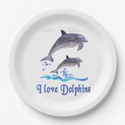 Assiettes En Carton Eléments dauphins (Devant)