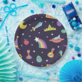 ASSIETTES EN CARTON ÉLÉMENTS DE LA TALE DE FICHE MAGIQUE WIZARD FAIRY  (Fête)