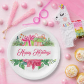 Assiettes En Carton Éléments de Noël Joyeuses fêtes (Fête)