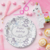 Assiettes En Carton Eléments de Noël Sketch Snowman (Fête)