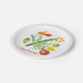 Assiettes En Carton Éléments de Sukkot (Angle)