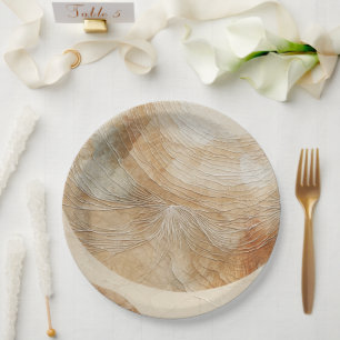 Assiettes En Carton Éléments naturels neutres et aériens Bohème Boho