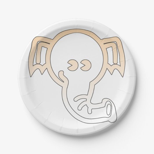Assiettes En Carton éléphant (Devant)