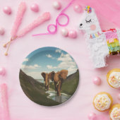 Assiettes En Carton Eléphant (Fête)