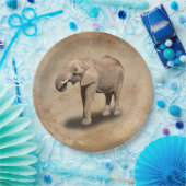 ASSIETTES EN CARTON ÉLÉPHANT (Fête)