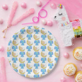 Assiettes En Carton Eléphant avec Lune Baby Design (Fête)