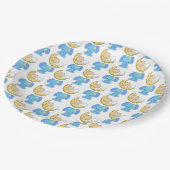 Assiettes En Carton Eléphant avec Lune Baby Design (Angle)