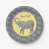 Assiettes En Carton Eléphant bébé (Devant)