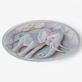 Assiettes En Carton Eléphant bébé (Angle)