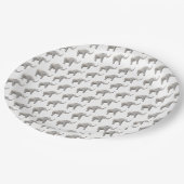 Assiettes En Carton Eléphant blanc (Angle)