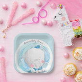 Assiettes En Carton Eléphant bleu (Fête)