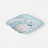 Assiettes En Carton Eléphant bleu (Angulaire)