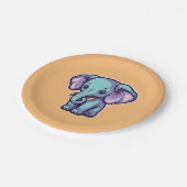 ASSIETTES EN CARTON ÉLÉPHANT DE CARTOON (Angle)