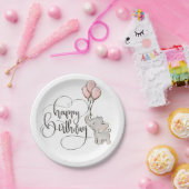 Assiettes En Carton Elephant Joyeux anniversaire (Fête)