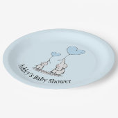 Assiettes En Carton Elephant Love Design (Angle)