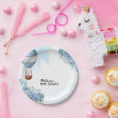 Assiettes En Carton Eléphant montgolfière hydrangée bleu dessert (Fête)