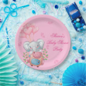 Assiettes En Carton Eléphant rose mignon (Fête)