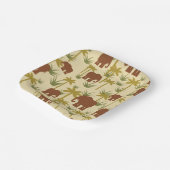 Assiettes En Carton Elephants And Palms (Angulaire)