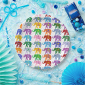 Assiettes En Carton Éléphants décoratifs (Fête)