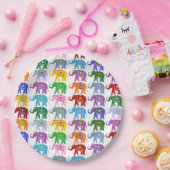 Assiettes En Carton Éléphants décoratifs (Fête)