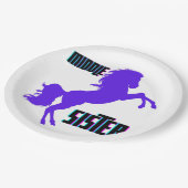 Assiettes En Carton Élevage de pony pourpre de soeur moyenne (Angle)