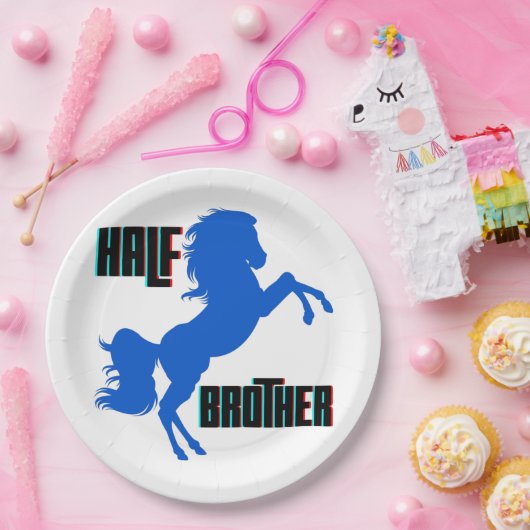 Assiettes En Carton Élevage du cheval demi-frère (Fête)
