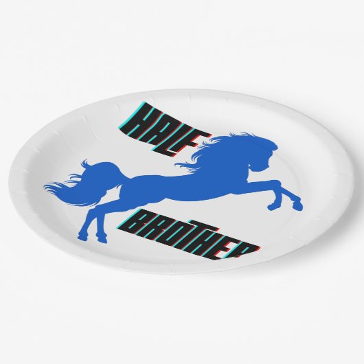 Assiettes En Carton Élevage du cheval demi-frère (Angle)