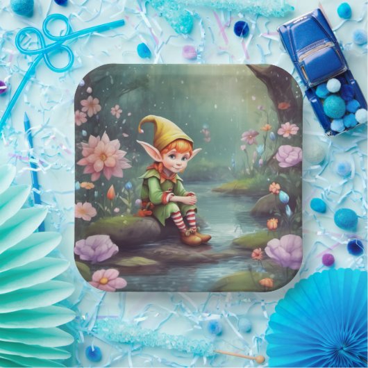 Assiettes En Carton Elf (Fête)