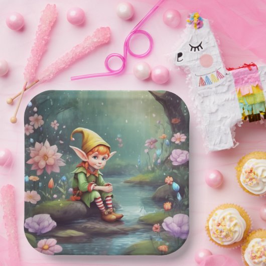 Assiettes En Carton Elf (Fête)