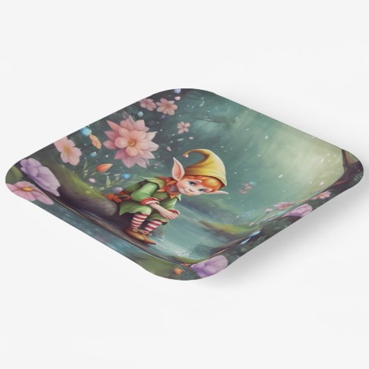 Assiettes En Carton Elf (Angulaire)